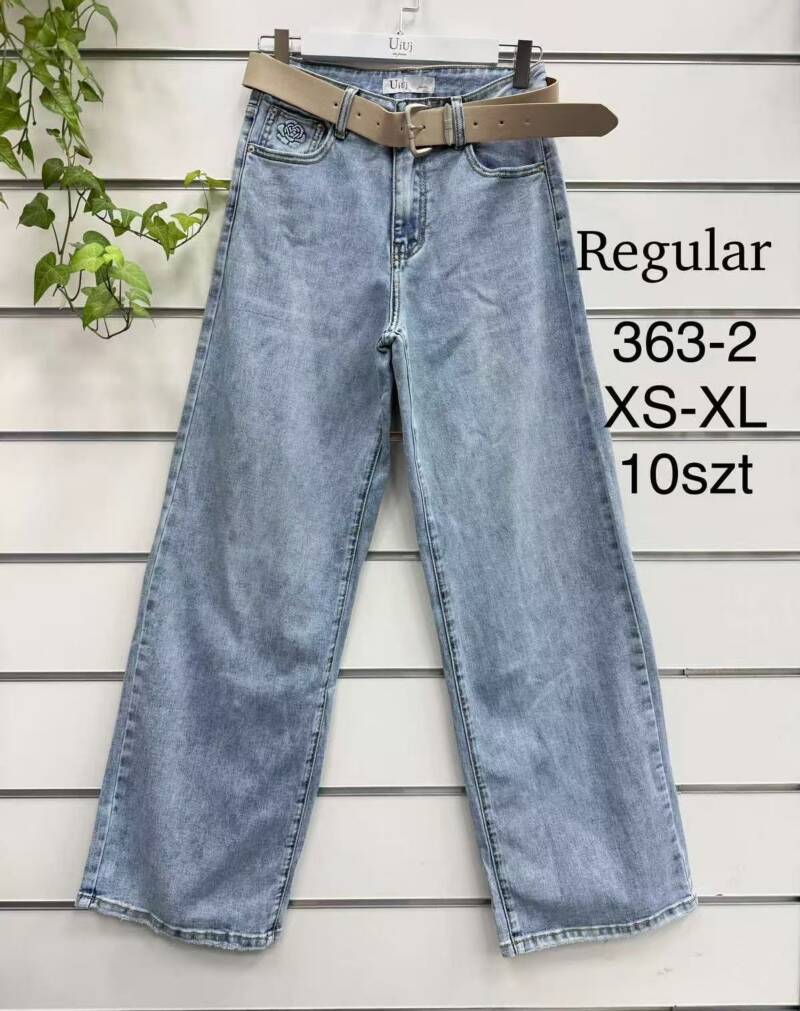Spodnie damskie jeansy Roz XS-XL, 1 Kolor Paczka 10 szt